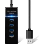 ⁦موزع USB 3.0 بـ4 منافذ فائق السرعة Plug and Play⁩ - الصورة ⁦2⁩
