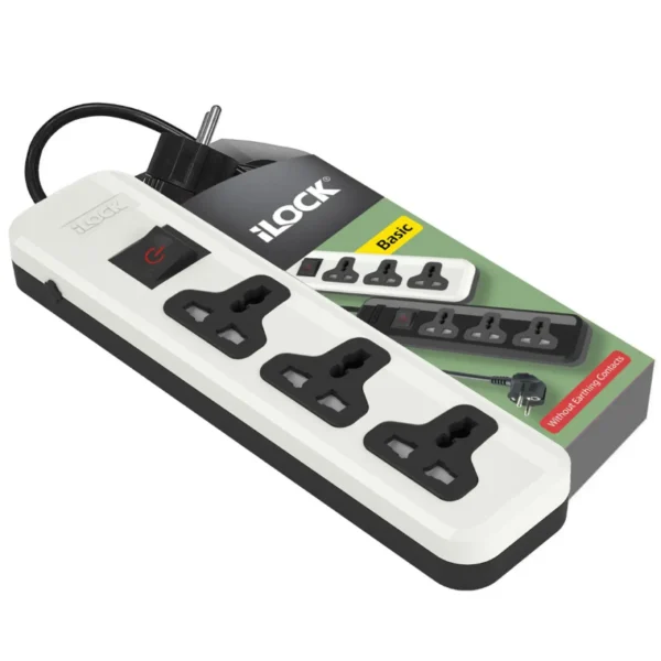 مشترك كهرباء iLOCK Basic بـ3 مخارج عالمية
