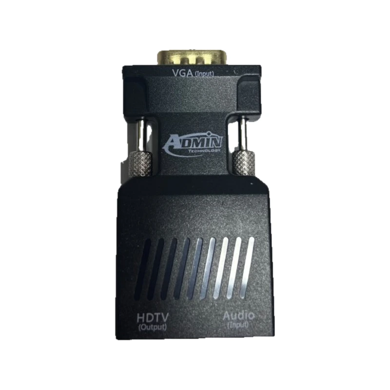 محول ADMIN VGA إلى HDTV مع صوت ومنفذ ومسامير تثبيت